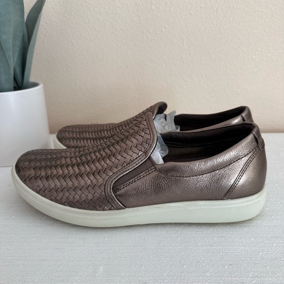 ECCO Metallic Woven Leather Slip On Casual Sneakers Women’s EU40 US9-9.5 - Picture 6 of 14